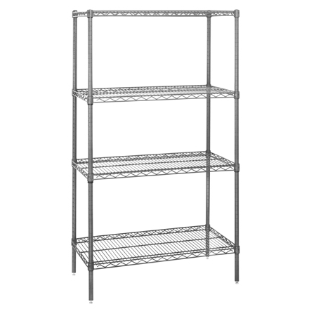 48 x 24 x 54" - 4-Shelf Wire Shelving Starter Unit