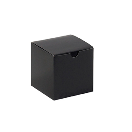 4 x 4 x 4" Black Gloss Gift Boxes