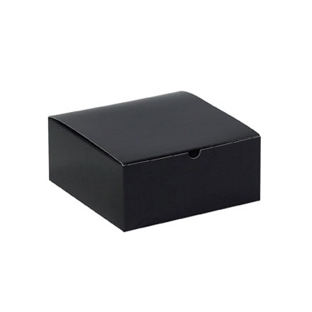 8 x 8 x 3 <span class='fraction'>1/2</span>" Black Gloss Gift Boxes