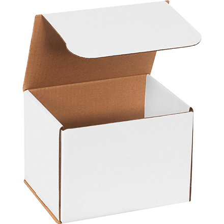 8 x 6 x 6" White Corrugated Mailers