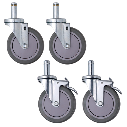 5" x 1 <span class='fraction'>1/4</span>" Polyurethane Swivel Casters